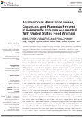 Cover page: Antimicrobial Resistance Genes, Cassettes, and Plasmids Present in Salmonella enterica Associated With United States Food Animals
