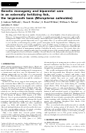 Cover page: Genetic monogamy and biparental care in an externally fertilizing fish, the largemouth bass (Micropterus salmoides)