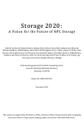 Cover page: Storage 2020: A Vision for the Future of HPC Storage