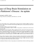 Cover page: The Impact of Deep Brain Stimulation on Sleep in Parkinson’s Disease: An update