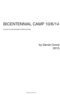 Cover page: Bicentennial Camp 10/6/14