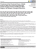 Cover page: Treatment of the Fractional Curve of Adult Scoliosis With Circumferential Minimally Invasive Surgery Versus Traditional, Open Surgery: An Analysis of Surgical Outcomes