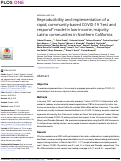 Cover page: Reproducibility and implementation of a rapid, community-based COVID-19 “test and respond” model in low-income, majority-Latino communities in Northern California