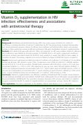 Cover page: Vitamin D3 supplementation in HIV infection: effectiveness and associations with antiretroviral therapy