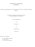 Cover page: Machine Learning Estimation of Nonparametric Econometric Models and Marginal Effects