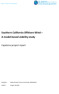 Cover page: Southern California Offshore Wind: A model-based viabiliy study