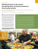 Cover page: Getting the farm to the school: Increasing direct, local procurement in Yolo County schools