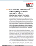 Cover page: Functional and transcriptional characterization of complex neuronal co-cultures