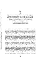 Cover page: Agent-based modeling as a tool for studying social identity processes: The case of optimal distinctiveness theory