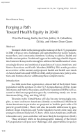 Cover page: Forging a Path Toward Health Equity in 2040
