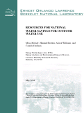 Cover page: Resources for National Water Savings for Outdoor Water Use