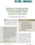 Cover page: Defining Uncertainties Through Comparison of Atmospheric River Tracking Methods Defining Uncertainties Through Comparison of Atmospheric River Tracking Methods