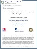Cover page: Electricity Market Design and Renewables Integration in Developing Countries