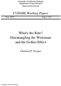 Cover page: What's the rate? Disentangling the Weitzman and the Gollier effect