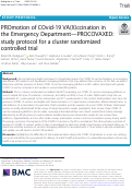 Cover page: PROmotion of COvid-19 VA(X)ccination in the Emergency Department—PROCOVAXED: study protocol for a cluster randomized controlled trial