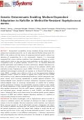 Cover page: Genetic Determinants Enabling Medium-Dependent Adaptation to Nafcillin in Methicillin-Resistant Staphylococcus aureus