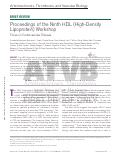 Cover page: Proceedings of the Ninth HDL (High-Density Lipoprotein) Workshop