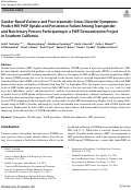 Cover page: Gender-Based Violence and Post-traumatic Stress Disorder Symptoms Predict HIV PrEP Uptake and Persistence Failure Among Transgender and Non-binary Persons Participating in a PrEP Demonstration Project in Southern California