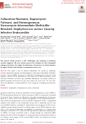 Cover page: Ceftaroline-Resistant, Daptomycin-Tolerant, and Heterogeneous Vancomycin-Intermediate Methicillin-Resistant Staphylococcus aureus Causing Infective Endocarditis