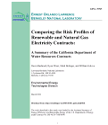 Cover page: Comparing the risk profiles of renewable and natural gas electricity 
contracts: A summary of the California Department of Water Resources 
contracts