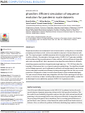 Cover page: phastSim: Efficient simulation of sequence evolution for pandemic-scale datasets