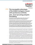Cover page: The neuropathic phenotype of the K/BxN transgenic mouse with spontaneous arthritis: pain, nerve sprouting and joint remodeling