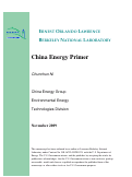 Cover page: China Energy Primer