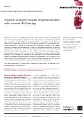 Cover page: Chimeric antigen receptor engineered stem cells: a novel HIV therapy