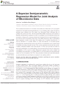 Cover page: A Bayesian Semiparametric Regression Model for Joint Analysis of Microbiome Data.