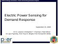 Cover page: Electric Power Sensing for Demand Response