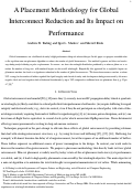 Cover page: A Placement Methodology for Global Interconnect Reduction and Its
Impact on Performance