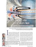Cover page: Keeping fusion plasmas hot