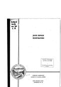Cover page of River Seepage Investigation