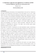 Cover page of A comprehensive approach on the application of cost efficiency methods to network industries: special focus on the postal sector