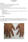 Cover page: Unknown: Bluish-gray macules on the hands of a healthy 34 year-old man