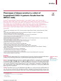 Cover page: Phenotypes of disease severity in a cohort of hospitalized COVID-19 patients: Results from the IMPACC study