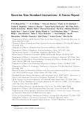 Cover page: Neutrino non-standard interactions: A status report