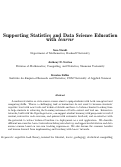 Cover page: Supporting Statistics and Data Science Education with learnr