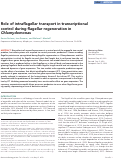 Cover page: Role of intraflagellar transport in transcriptional control during flagellar regeneration in Chlamydomonas