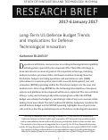 Cover page: Long-Term US Defense Budget Trends and Implications for Defense Technological Innovation