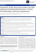 Cover page: Assessment of left atrial volume before and after pulmonary thromboendarterectomy in chronic thromboembolic pulmonary hypertension