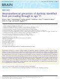Cover page: Neuroanatomical precursors of dyslexia identified from pre-reading through to age 11