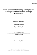 Cover page: Near-surface monitoring strategies for geologic carbon dioxide storage verification