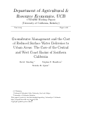 Cover page: Groundwater Management and the Cost of Reduced Surface Water Deliveries to Urban Areas: The Case of the Central and West Coast Basins of Southern California