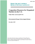 Cover page: Congestion Measures for Organized Markets in the U.S.