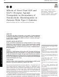 Cover page: Effects of Novel Dual GIP and GLP-1 Receptor Agonist Tirzepatide on Biomarkers of Nonalcoholic Steatohepatitis in Patients With Type 2 Diabetes