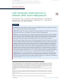 Cover page: Left Ventricular Assist Devices in Patients&nbsp;With Active Malignancies.