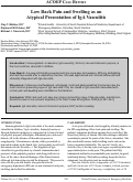 Cover page: Low Back Pain and Swelling as an  Atypical Presentation of IgA Vasculitis