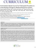Cover page: A Simulation-Based Course for Prehospital Providers in the Developing Emergency Medical Response System
