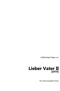 Cover page: Lieber Vater II